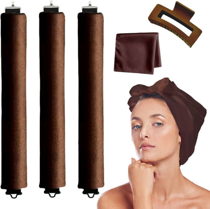 Beyeza Blowout Hair Rollers – Heatless Curls Kit with Satin Cap
