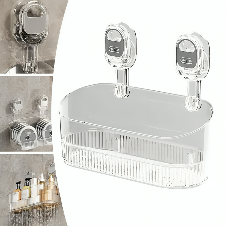 GripRack™ – Compact Wall Storage Rack with Drainage Hole (No Drilling)