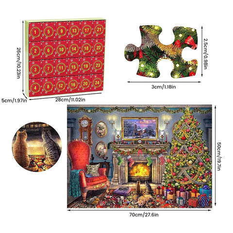 Puzzle Advent Calendar 2025 – 1008 Pieces | 24 Days of Fun