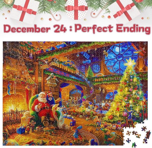 Puzzle Advent Calendar 2025 – 1008 Pieces | 24 Days of Fun