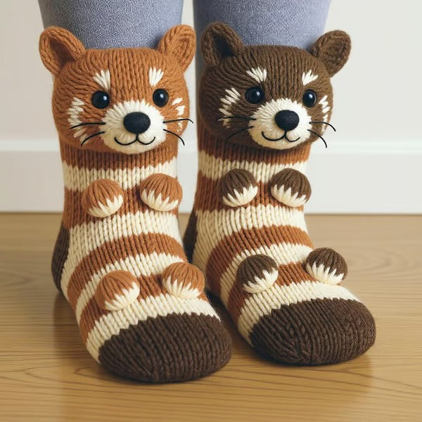 AnimalToes™ – 3D Animal Print Socks with Anti-Slip Sole