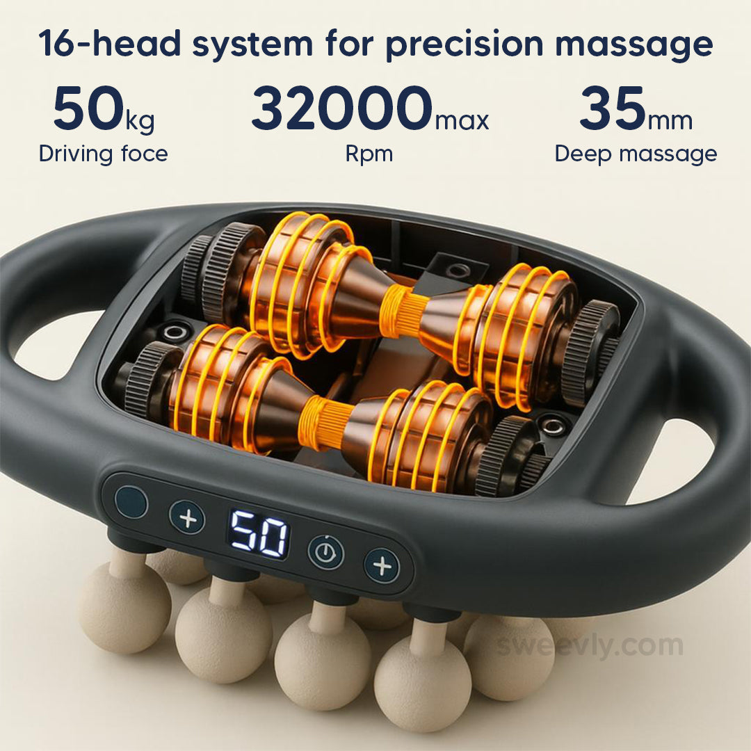 ZenForce™ 16-Head Muscle Relaxation Massage Gun
