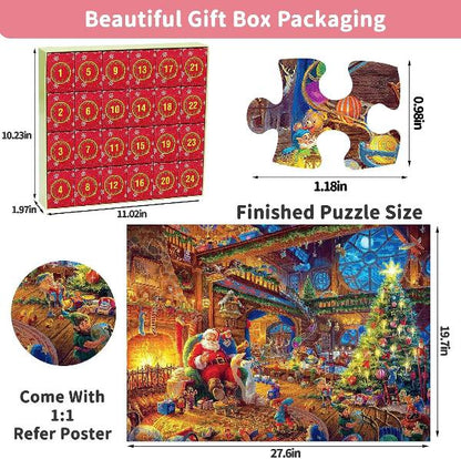 Puzzle Advent Calendar 2025 – 1008 Pieces | 24 Days of Fun