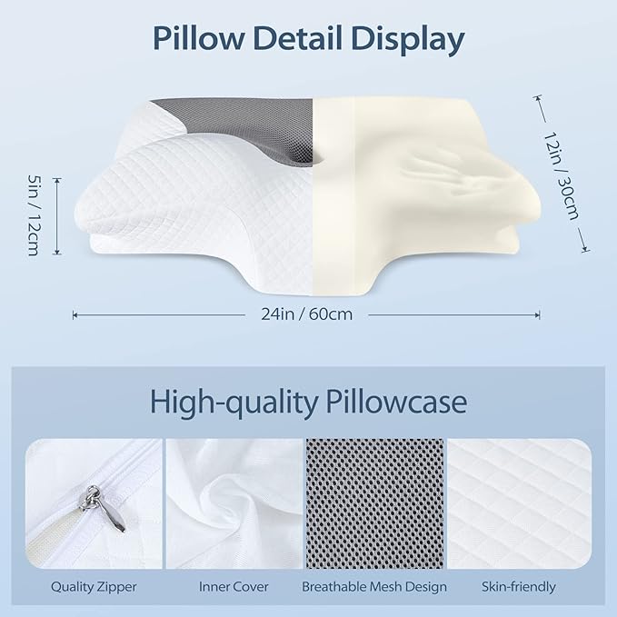 Cervical Memory Foam Pillow – Ergonomic Neck Pain Relief