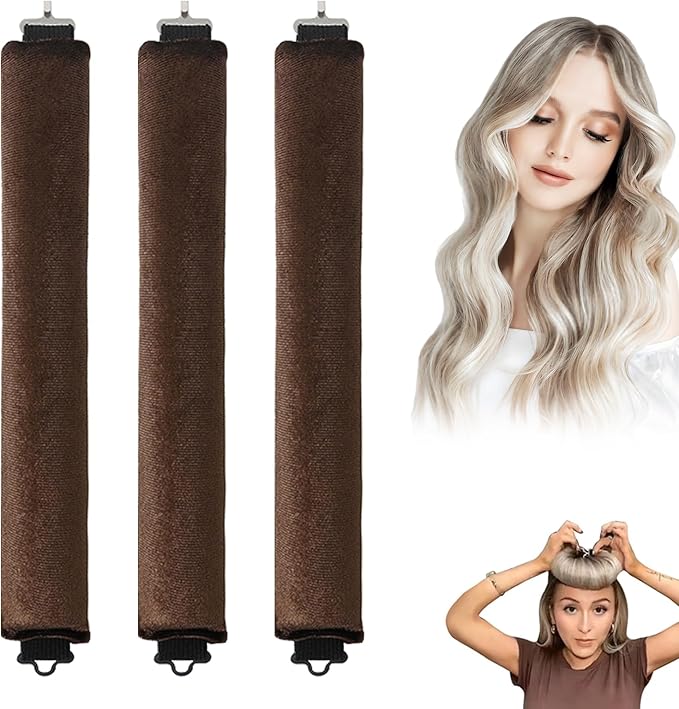 Beyeza Blowout Hair Rollers – Heatless Curls Kit with Satin Cap