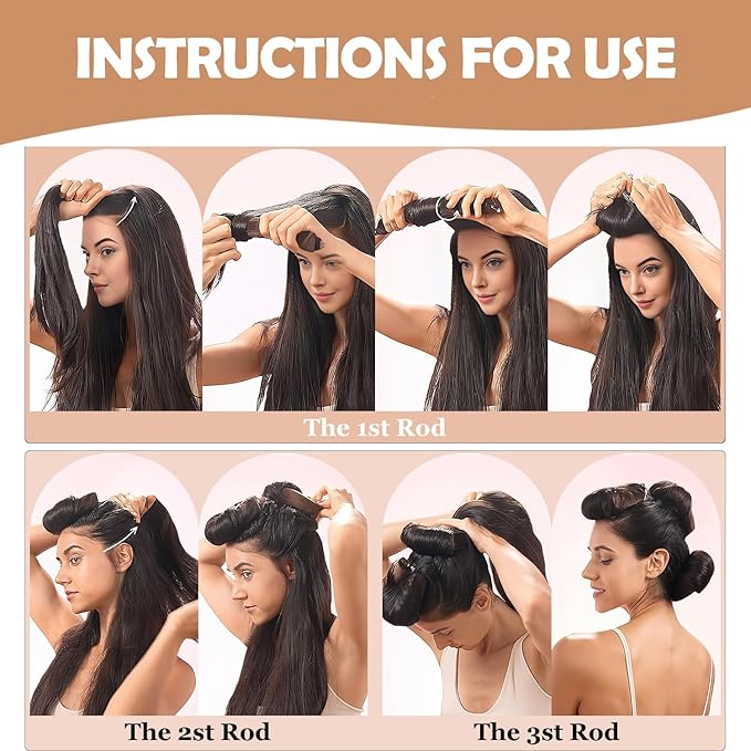 Beyeza Blowout Hair Rollers – Heatless Curls Kit with Satin Cap