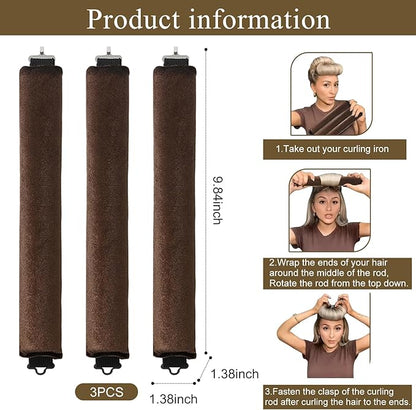 Beyeza Blowout Hair Rollers – Heatless Curls Kit with Satin Cap