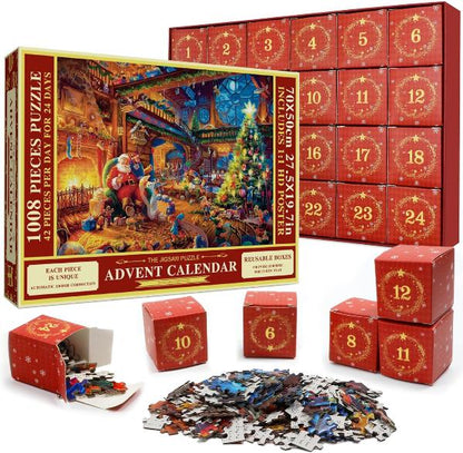 Puzzle Advent Calendar 2025 – 1008 Pieces | 24 Days of Fun