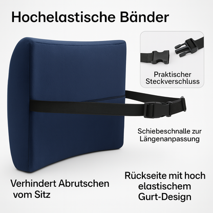 Premium Back Cushion – Memory Foam & Breathable Mesh Support