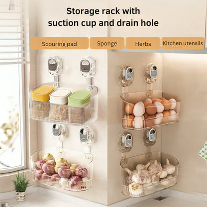 GripRack™ – Compact Wall Storage Rack with Drainage Hole (No Drilling)