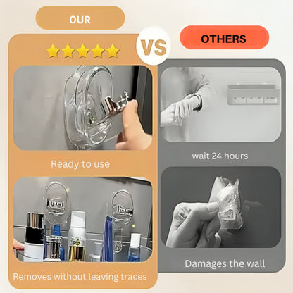 GripRack™ – Compact Wall Storage Rack with Drainage Hole (No Drilling)