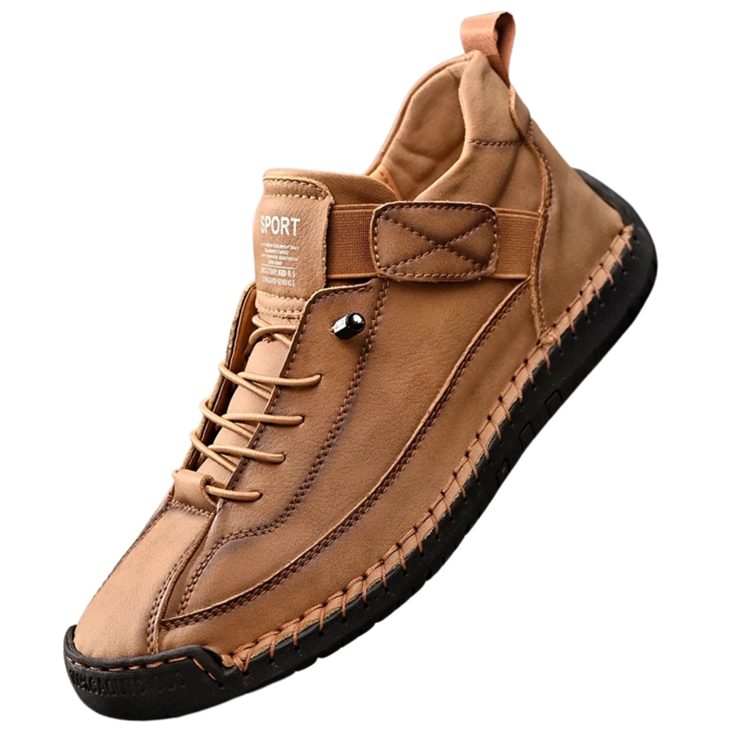 Handmade Leather Men’s Slip-On Loafers – Breathable Casual Flats