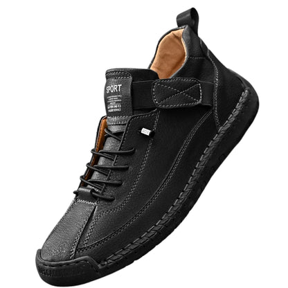 Handmade Leather Men’s Slip-On Loafers – Breathable Casual Flats