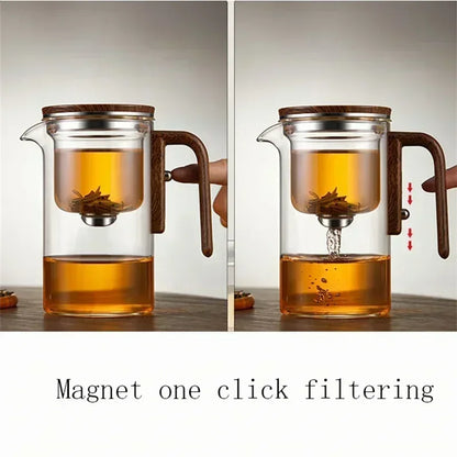 ZenBrew™ Magnetic Teapot - One-Click Tea Separation & Filter