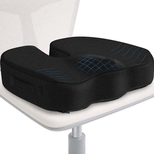 U-Shape Memory Foam Seat Cushion – Coccyx & Tailbone Pain Relief
