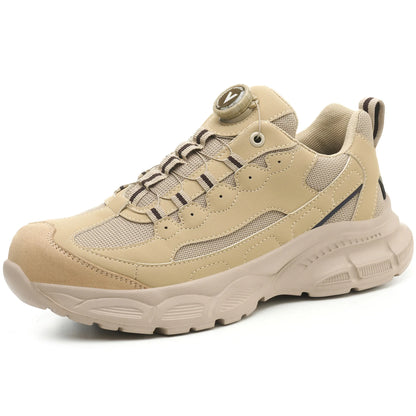 Men’s Safety Work Shoes with Rotary Button – Anti-Smash & Non-Slip