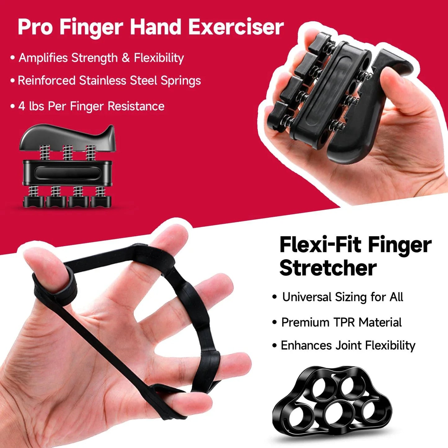 Adjustable Grip Strength Trainer 5–60 kg – Hand & Finger Exerciser Kit