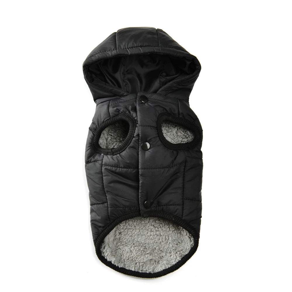 Warm Fleece Dog Hoodie – Cozy Winter Coat for Small Dogs