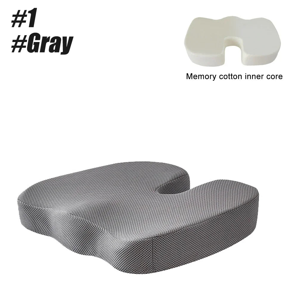 U-Shape Memory Foam Seat Cushion – Coccyx & Tailbone Pain Relief