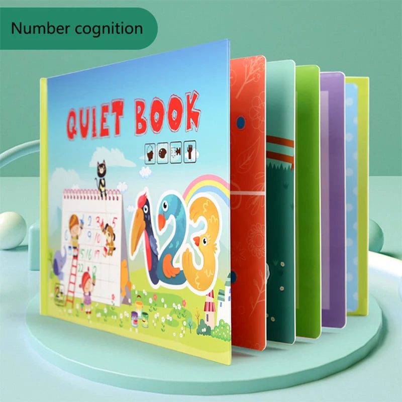 Montessori Busy Book – Early Learning Quiet Book for Toddlers (1-3Y)