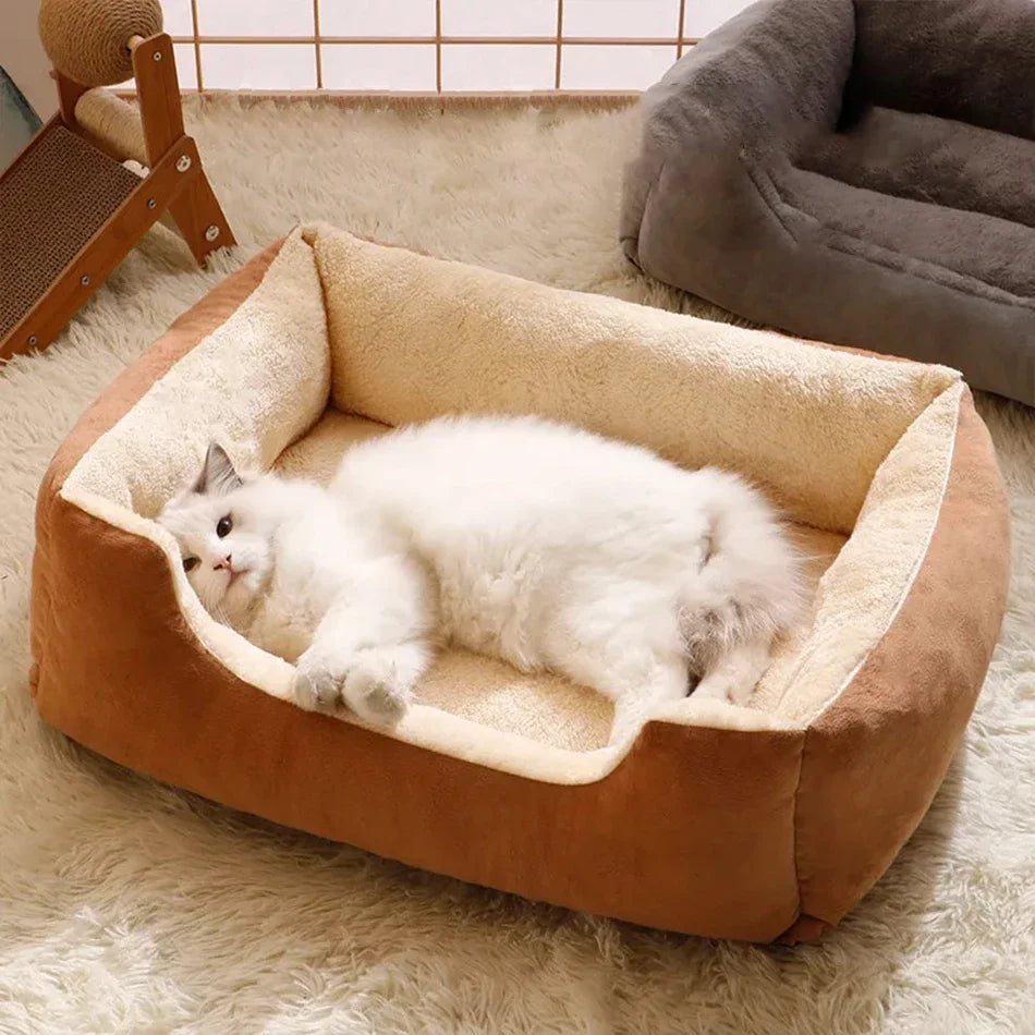 Soft Plush Pet Bed – Cozy Cat & Dog Cushion House