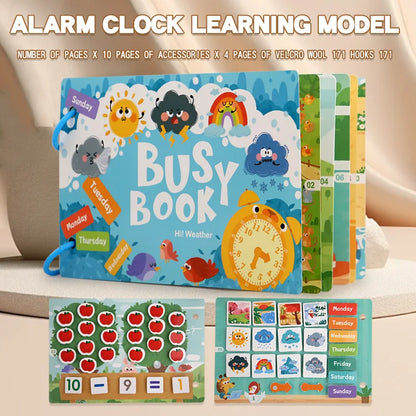 Montessori Busy Book – Early Learning Quiet Book for Toddlers (1-3Y)