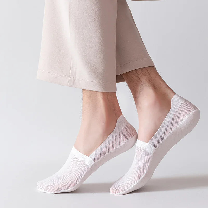 Men’s Invisible Mesh Summer Socks – Breathable & Non-Slip