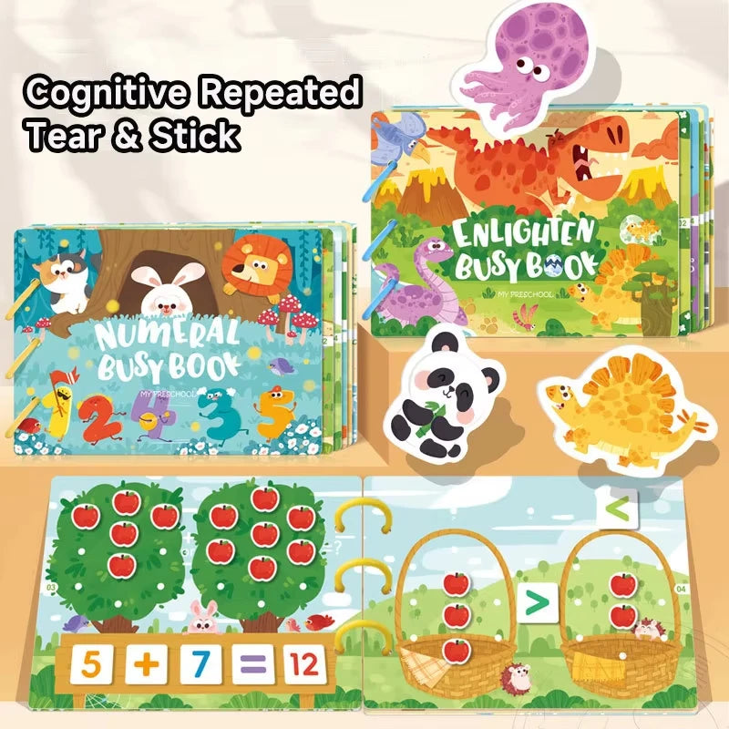 Montessori Busy Book – Early Learning Quiet Book for Toddlers (1-3Y)