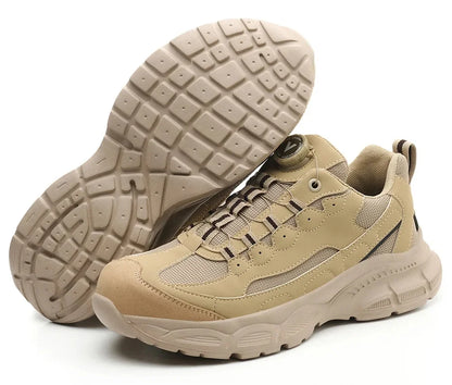 Men’s Safety Work Shoes with Rotary Button – Anti-Smash & Non-Slip