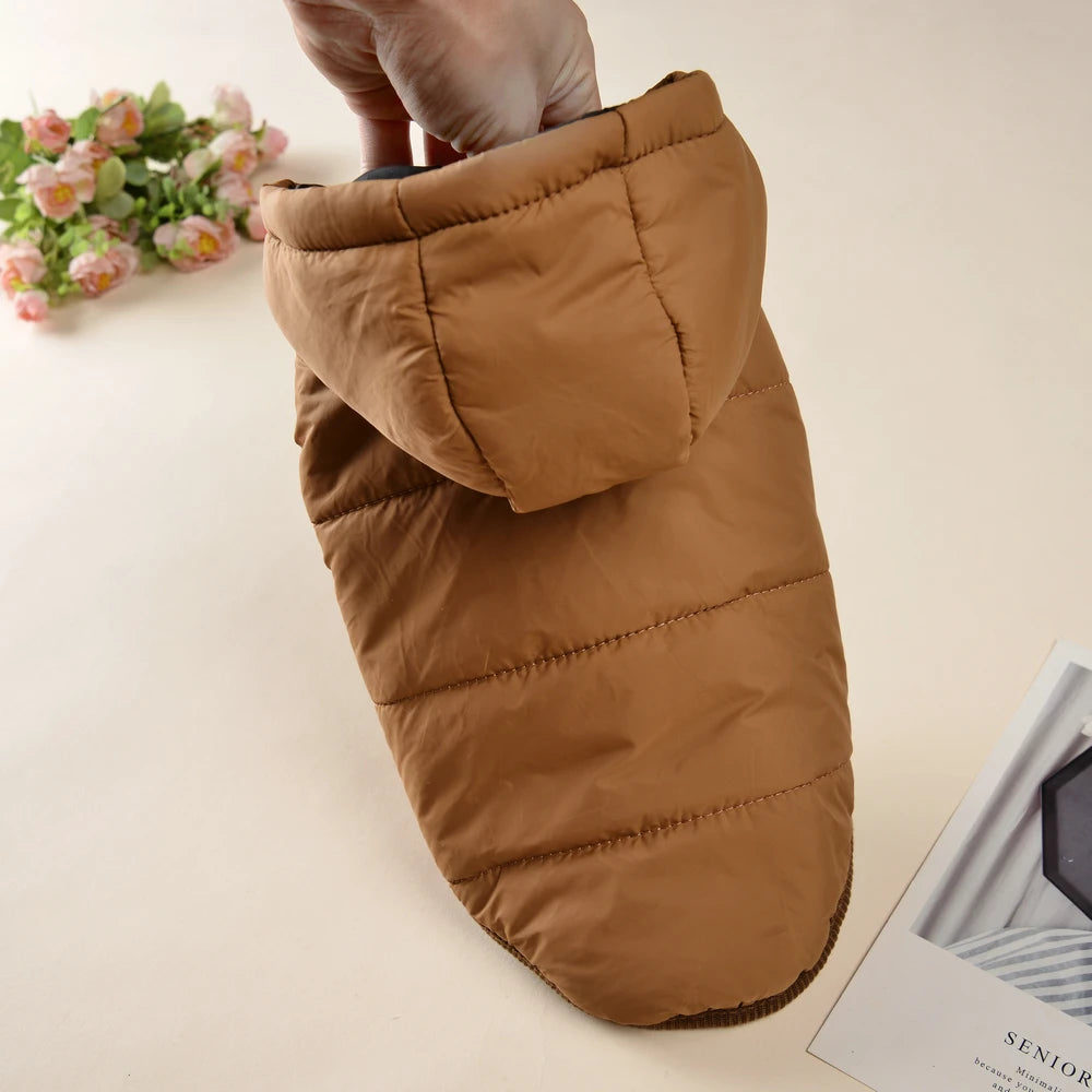 Warm Fleece Dog Hoodie – Cozy Winter Coat for Small Dogs