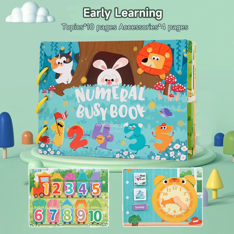 Montessori Busy Book – Early Learning Quiet Book for Toddlers (1-3Y)