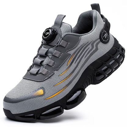 Rotating Button Safety Shoes – Anti-Smash & Anti-Puncture Work Sneakers