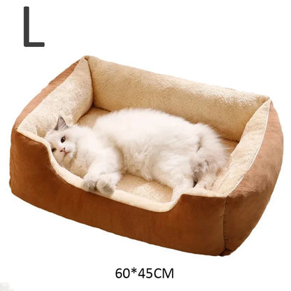 Soft Plush Pet Bed – Cozy Cat & Dog Cushion House