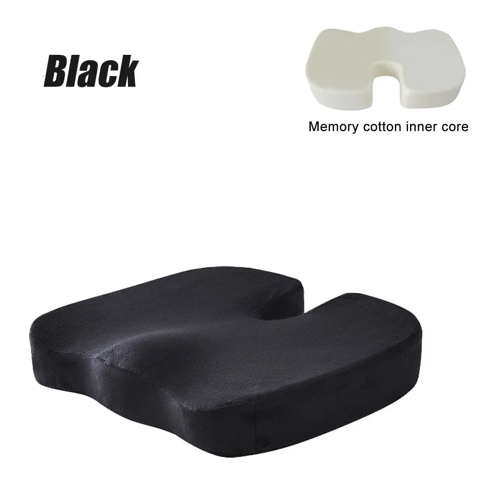 U-Shape Memory Foam Travel Seat Cushion – Hip & Back Support