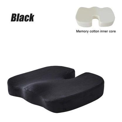 U-Shape Memory Foam Travel Seat Cushion – Hip & Back Support