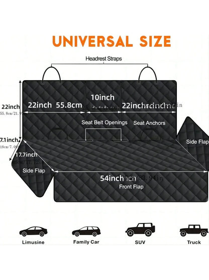 Dog Car Seat Cover – Waterproof Travel Protector with Armrest Seat