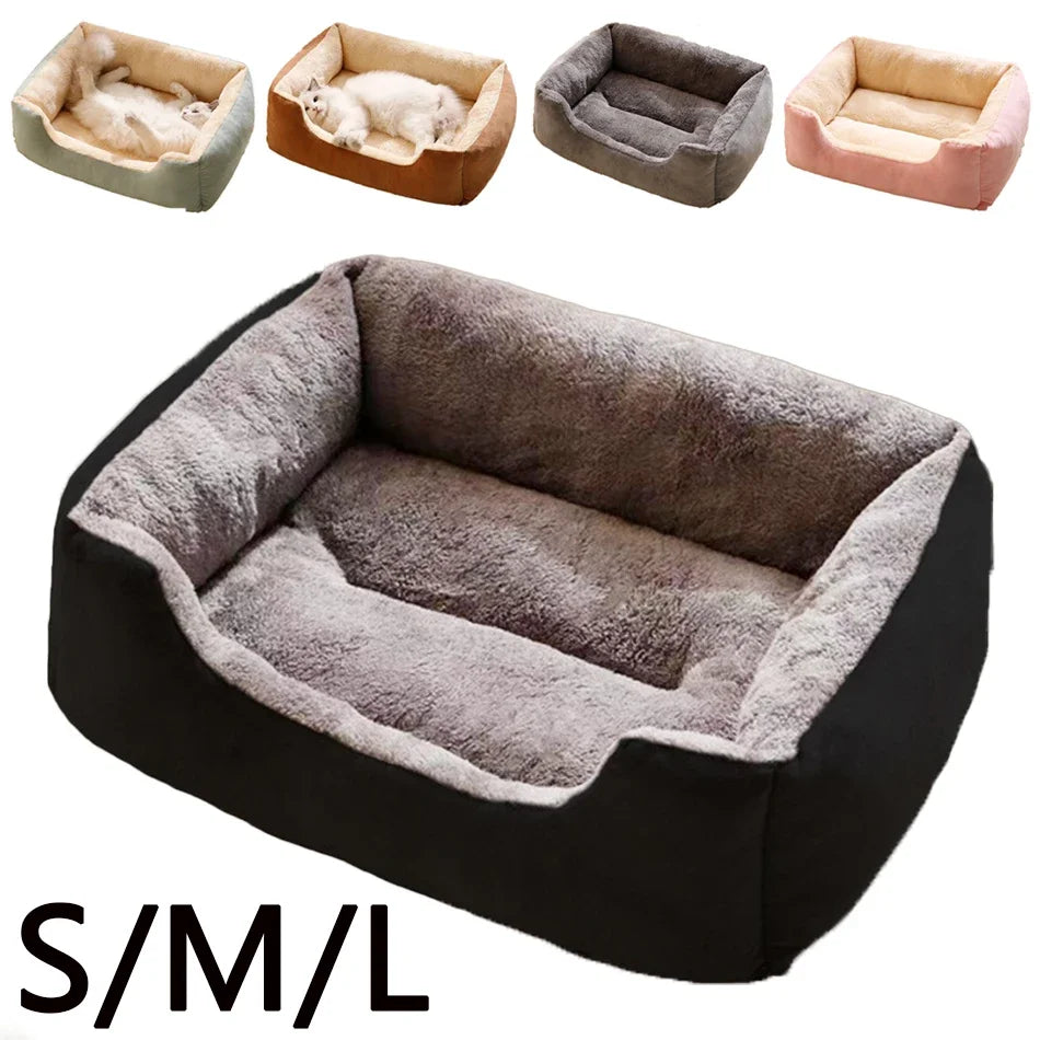 Soft Plush Pet Bed – Cozy Cat & Dog Cushion House