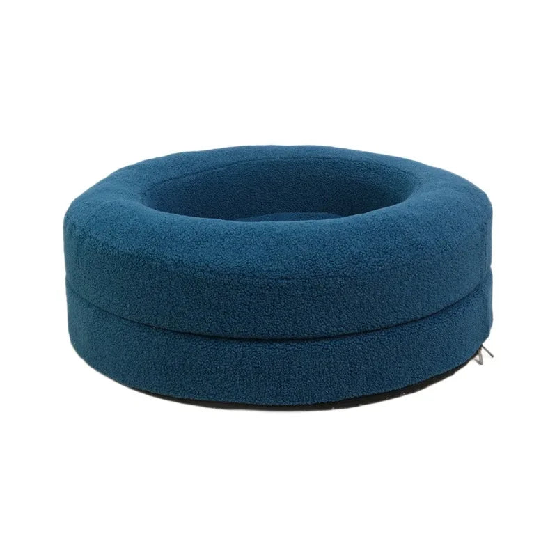 Thickened Round Pet Bed – Orthopedic, Waterproof & Cozy Nest