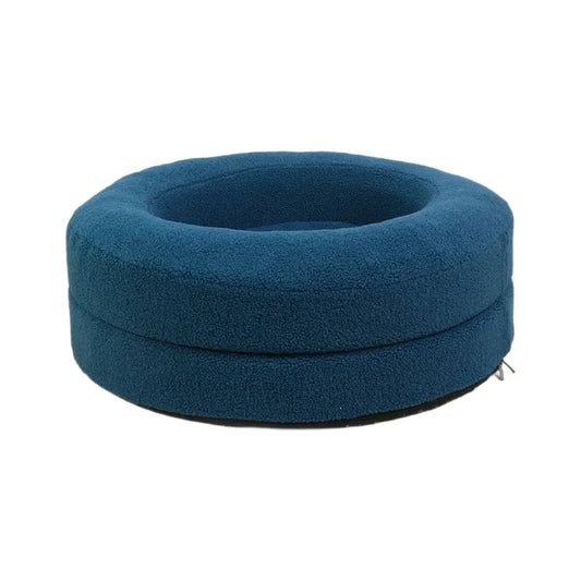 Thickened Round Pet Bed – Orthopedic, Waterproof & Cozy Nest