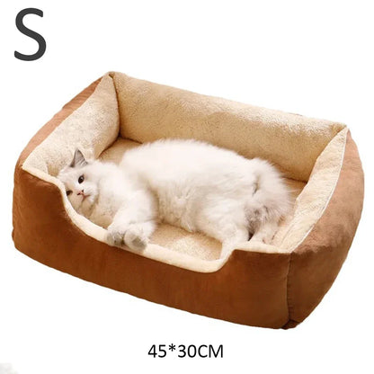Soft Plush Pet Bed – Cozy Cat & Dog Cushion House