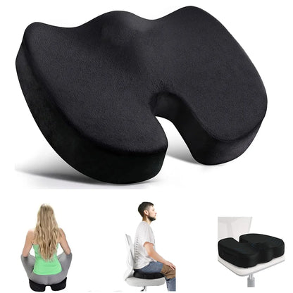 U-Shape Memory Foam Travel Seat Cushion – Hip & Back Support