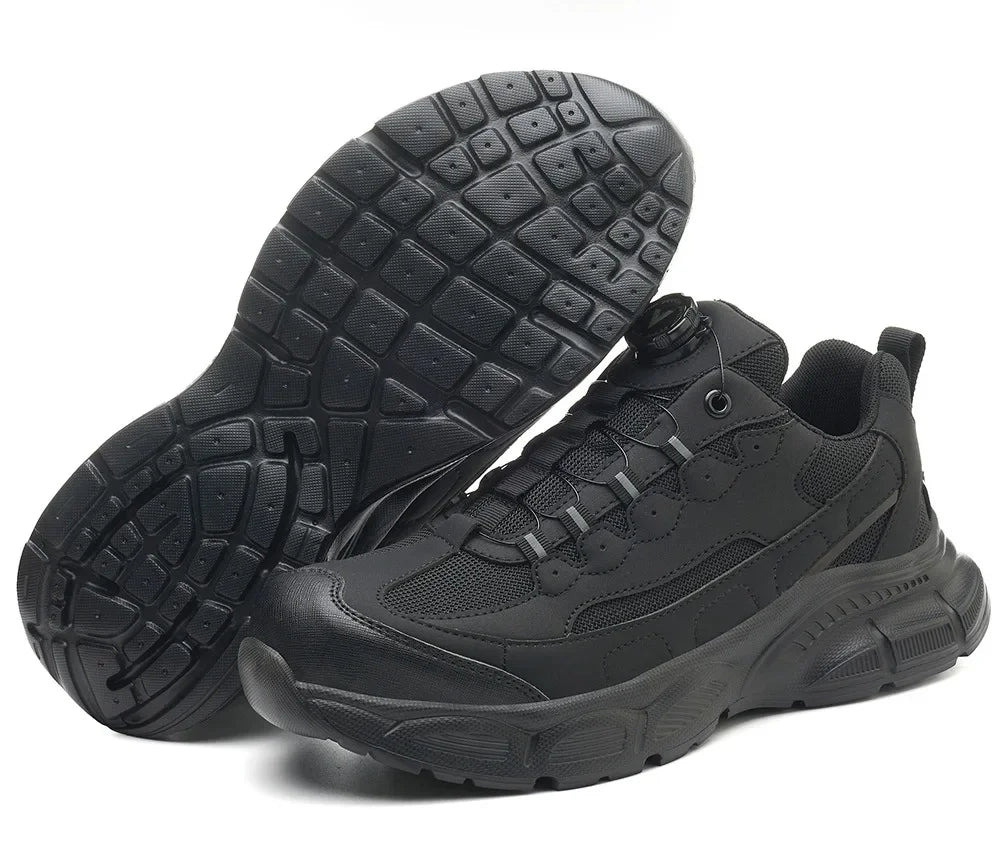 Men’s Safety Work Shoes with Rotary Button – Anti-Smash & Non-Slip