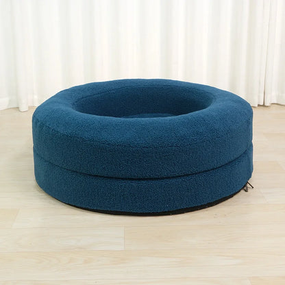 Thickened Round Pet Bed – Orthopedic, Waterproof & Cozy Nest
