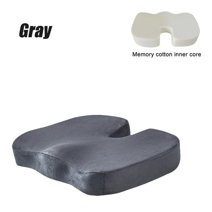 U-Shape Memory Foam Travel Seat Cushion – Hip & Back Support