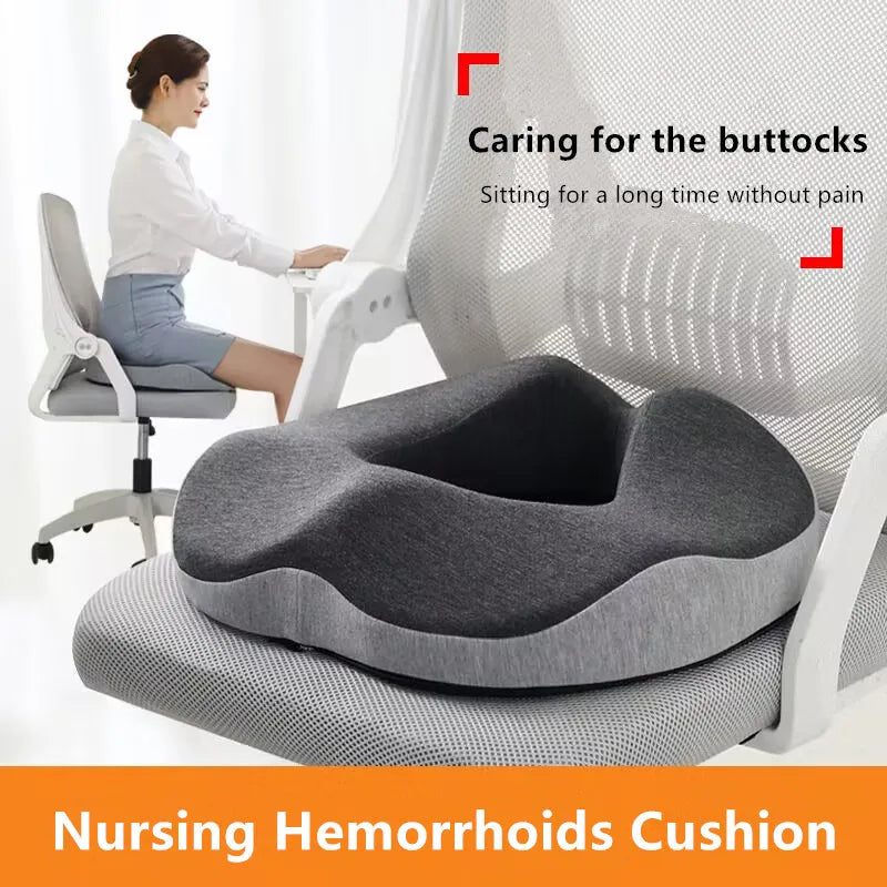 Hemorrhoid Donut Cushion – Memory Foam Tailbone Relief Seat