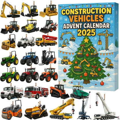 Construction Truck Advent Calendar 2025 – 24 Mini Vehicles & Accessories for Kids