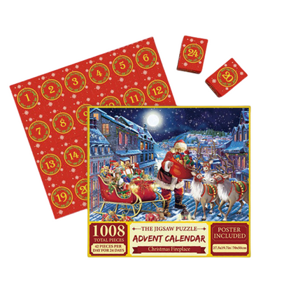 Puzzle Advent Calendar 2025 – 1008 Pieces | 24 Days of Fun