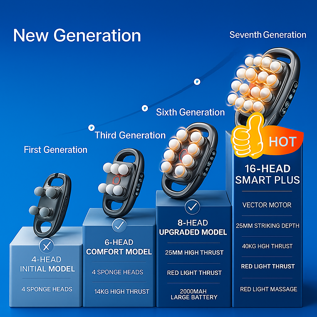 ZenForce™ 16-Head Muscle Relaxation Massage Gun